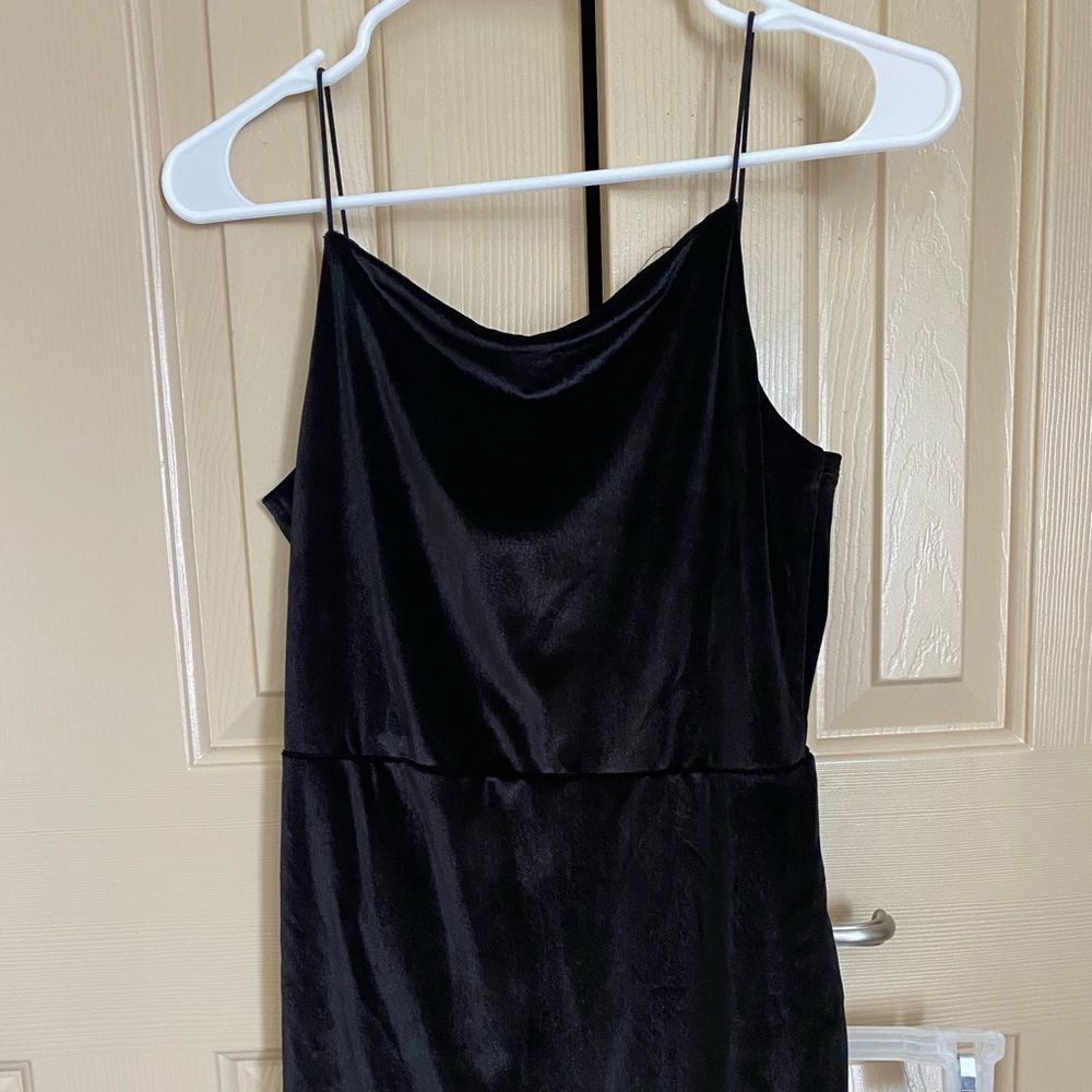 Black spaghetti strap dress